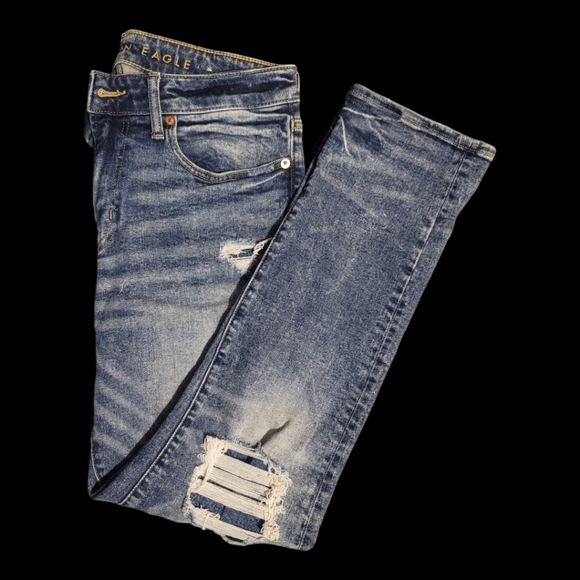 American Eagle Outfitters Slim fit Flex Destroyed-style Stretch Jeans 31 x 30 - Picture 2 of 8